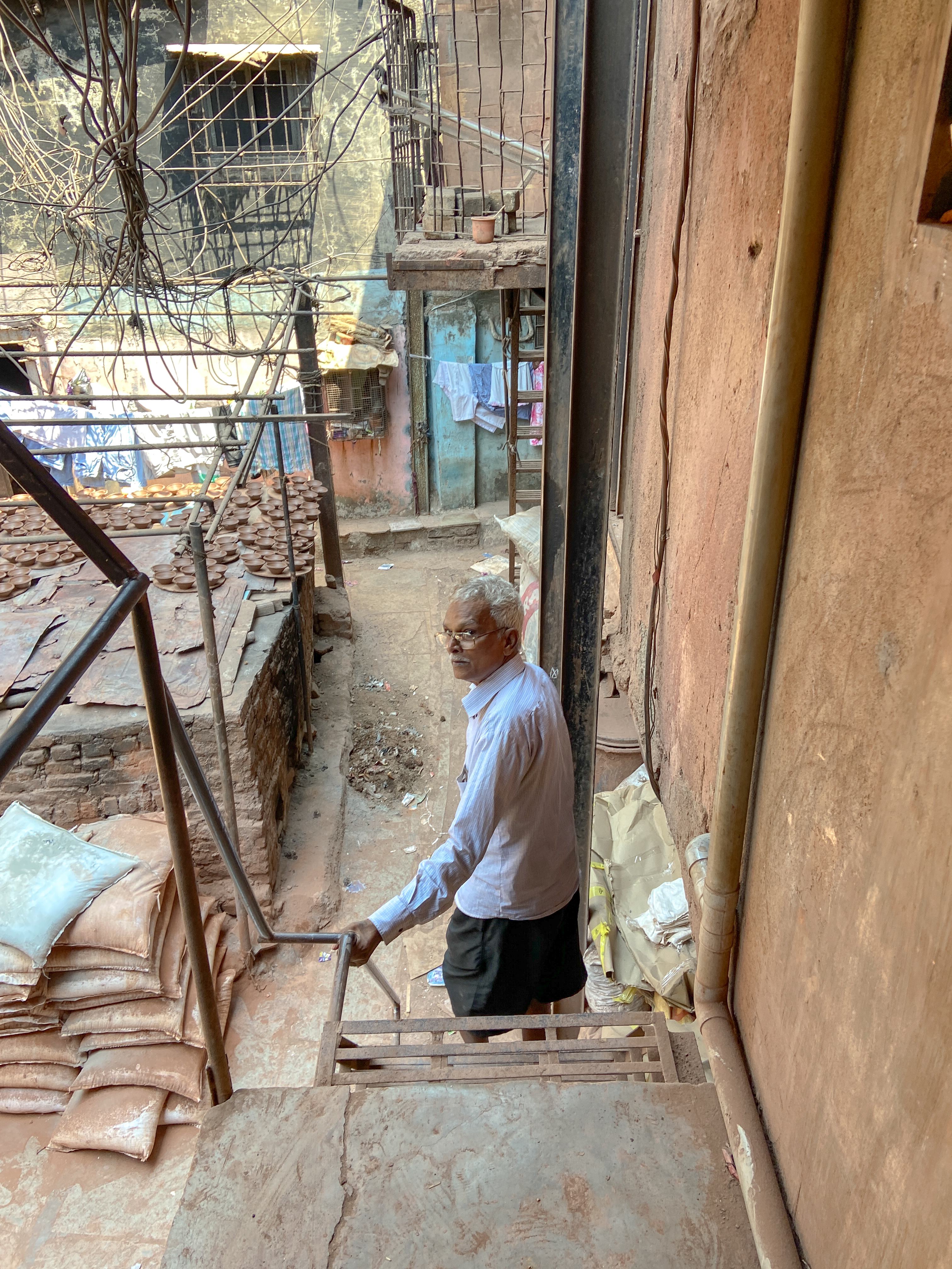 Vasu Mama at the Potter's Studio