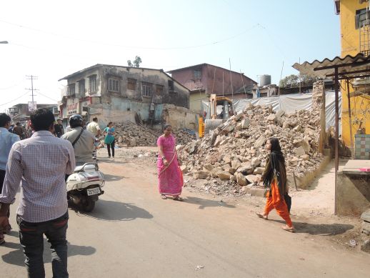 Demolition of the existing structure in December to house four shops and a bigger community hall along with a bank 