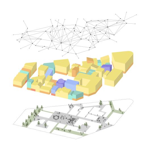 What should a 21st century urban village look like? Illustration by Hugh Ebdy