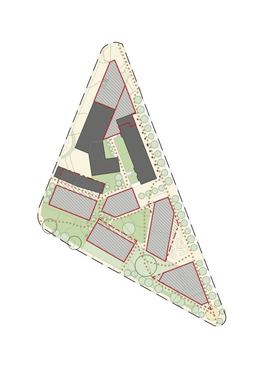  La forme que pourrait prendre un PLQ issu d’un projet de quartier. 	Le plan localisé de quartier est un outil réglementaire utilisé par les services de l’aménagement genevois. Le plan présente un moindre niveau de détail et est accompagné d’un règlement et de ses annexe.