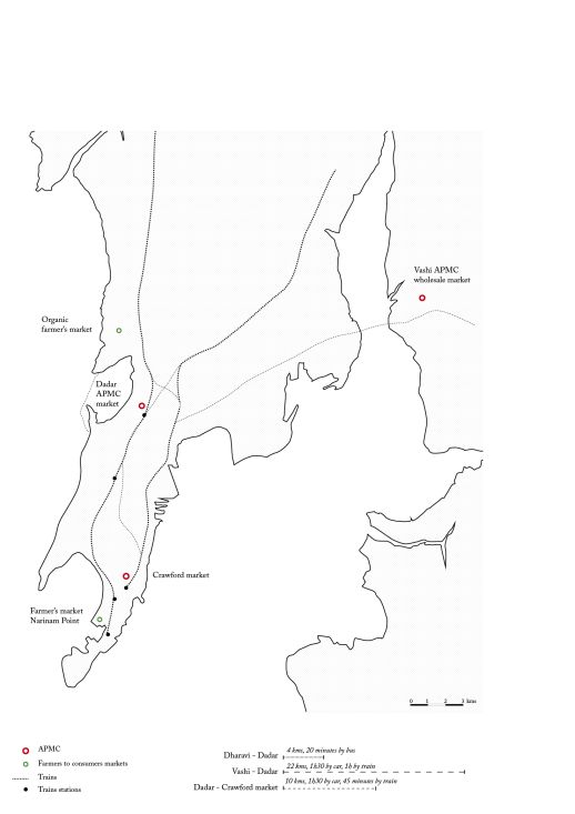 The map of Mumbai farmers to consumers market