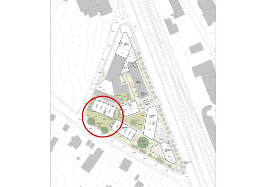 Le jardin fait la transition entre la zone villa et le coeur du quartier