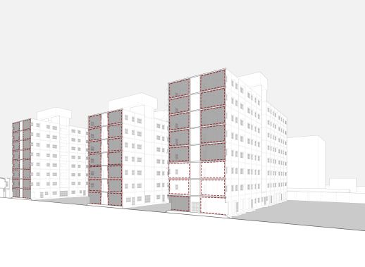 Abandoned apartments of the SRA Building Compound in Social Nagar