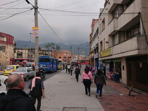 Early morning street life on the way to work