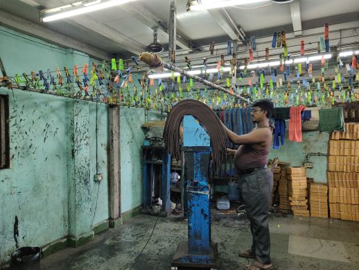 Drying of the belts