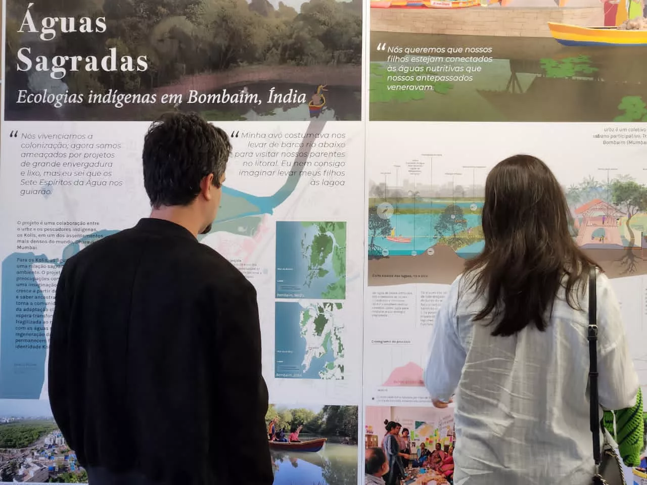 Visitors at the exhibit